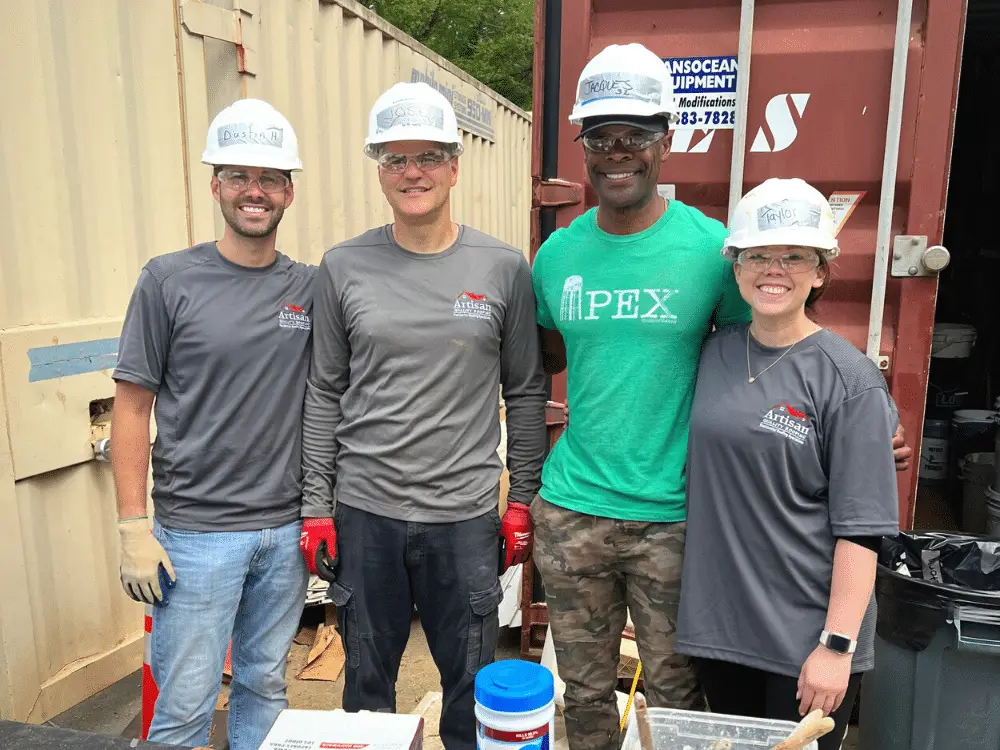 Artisan team at volunteer event