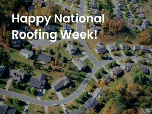 National Roofing Week - Aerial view of neighborhood