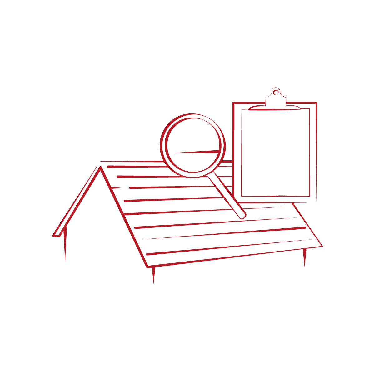 House roof leak inspection illustration