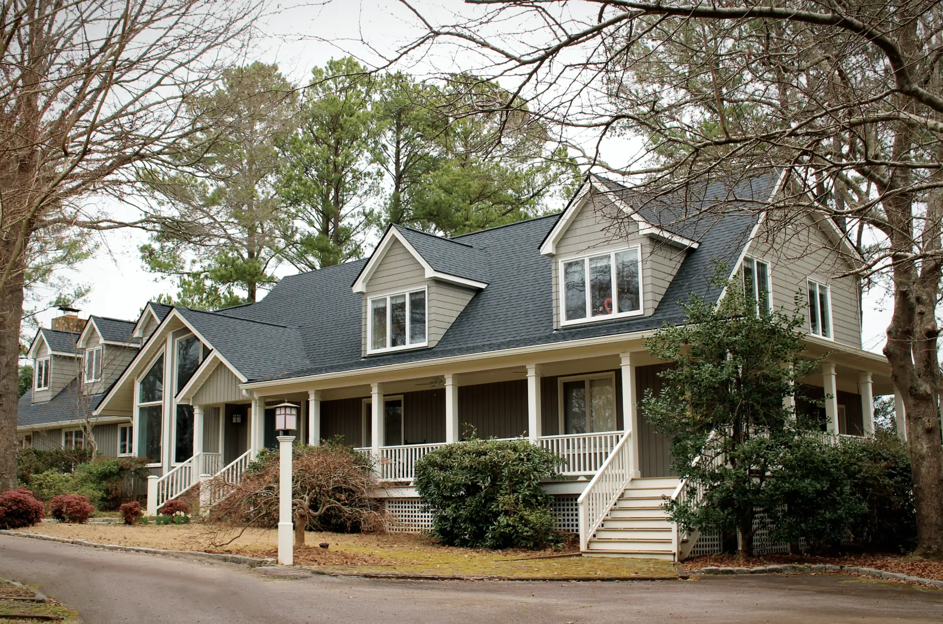 Home in Apex North Carolina with new CertainTeed Landmark Moire Black shingles