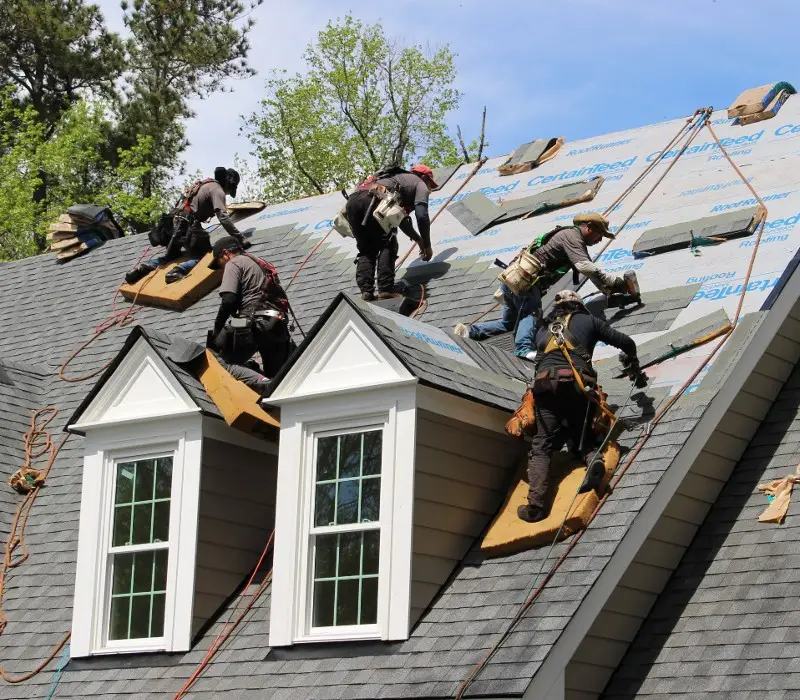 Roofing Crew Members - Team Photo